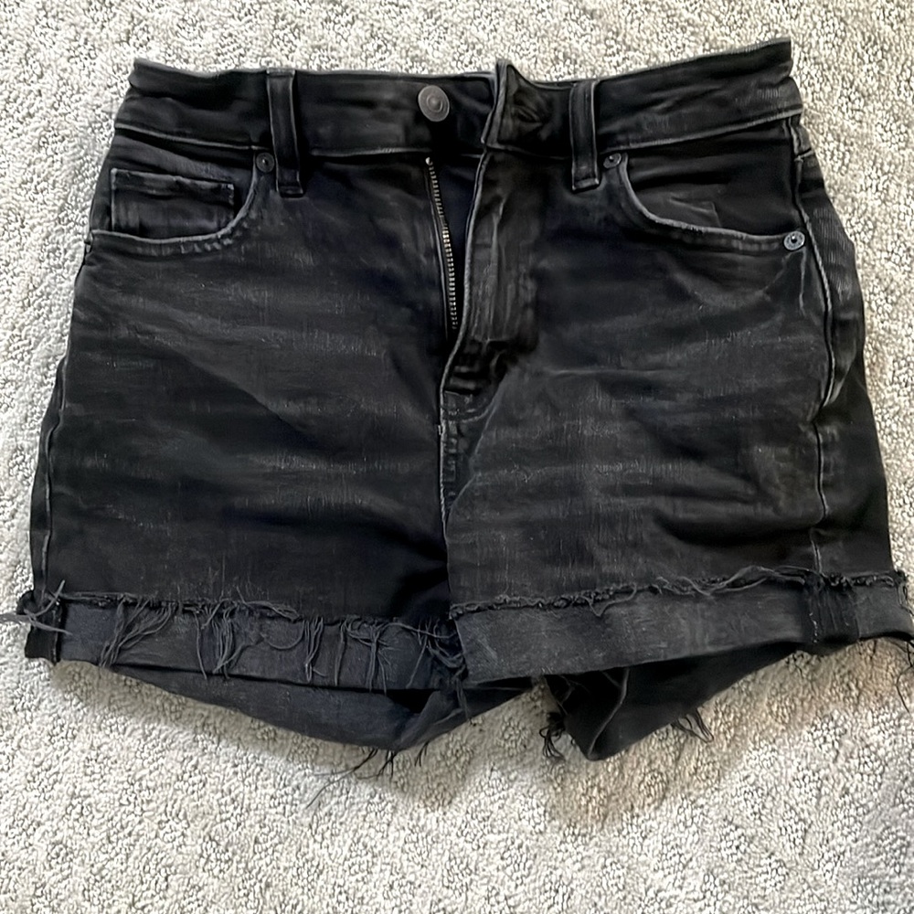 American eagle outfitters black jean shorts